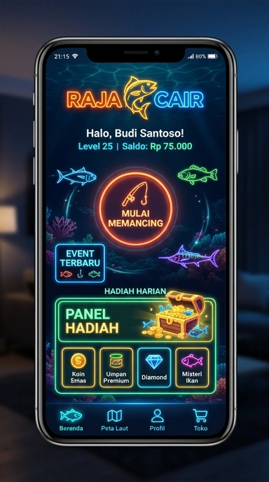 Layar utama rajacair — antarmuka bersih setelah instalasi
